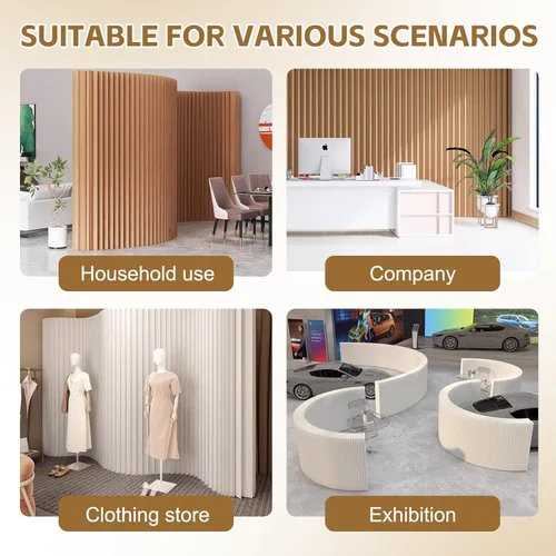 Miniatura 7 de Divisor de habitación de papel,Pantallas de privacidad plegables,Papel divisor de habitación de oficina empresarial,Pantalla de división portátil