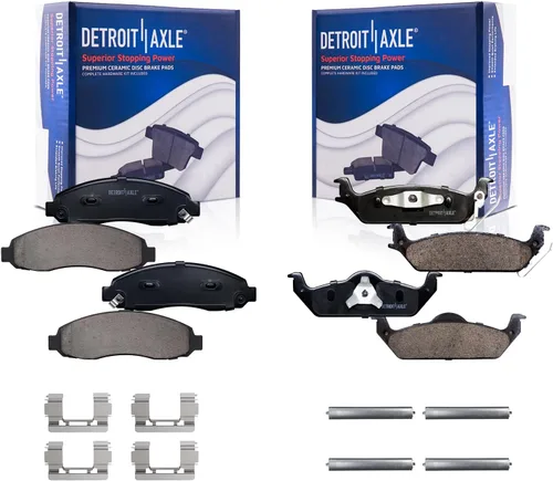 Miniatura 84 de Detroit Axle - Pastillas de freno traseras para Honda Odyssey 2011-2017 Pilot 2007-2013 MDX 2010-2013 ZDX 2010-2013 Pastillas de freno de cerámica