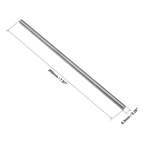 Miniatura 2 de uxcell Varilla de acero redonda, barra de torno HSS de 0.256 in, herramienta de 7.874 in de largo, para engranajes de eje, taladradora, máquina