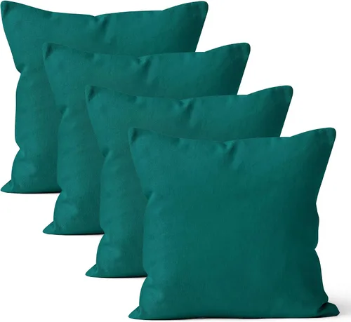 Miniatura 33 de Encasa XO Juego de 2 fundas de almohada de 12 x 12 pulgadas, color beige, sin rellenos, fundas de almohada de algodón para sala de estar, cama