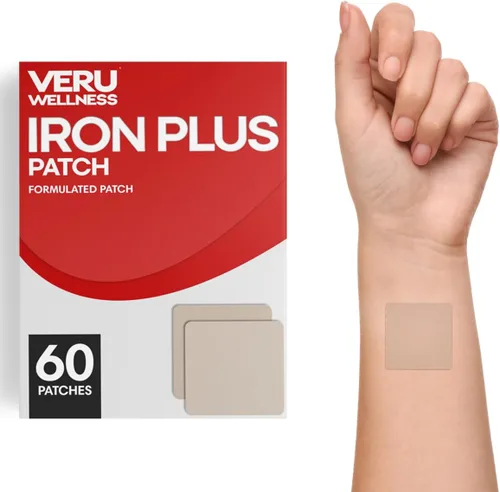 Veru Wellness Parche diario Iron Plus - Apoyo a la deficiencia de hierro - Niveles en sangre y energía (60 días)