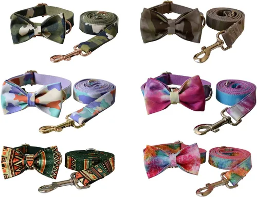 Miniatura 3 de Collar personalizado para perro con hebilla metálica - Collares para mascotas personalizados con nombre y número de teléfono (Bohemio)