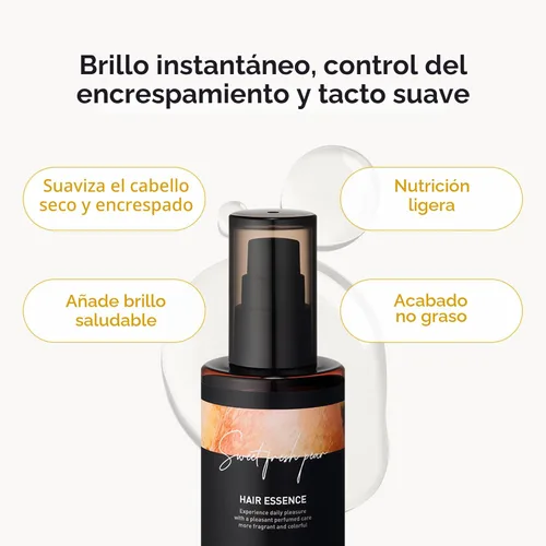 Miniatura 2 de Perfume de aceite y suero coreano para cabello 2 en 1 con aceite de argán marroquí y 12 aminoácidos para cabello seco, dañado, brillo de vidrio