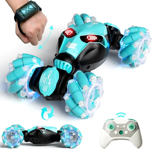 82.4 °F Control remoto Sensor de gestos RC Stunt Cars Juguetes Regalos para Niños | 2.4GHz 4WD Rc Car, doble cara, 360° voltea el vehículo