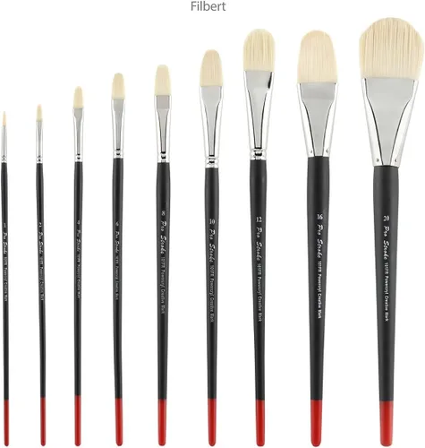 Miniatura 4 de Creative Mark Powercryl Ultimate - Pinceles de pintura acrílica, Filbert #4, pinceles de pintura para artistas, 3 diámetros de filamento de cabello