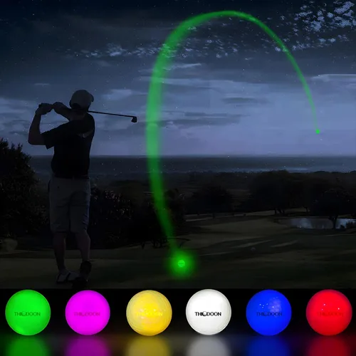 Miniatura 6 de THIODOON Glow in The Dark Golf Balls Light up Led Golf Balls Night Golf Gift Sets for Men Kids Women 6 Pack (6 Colors in one)