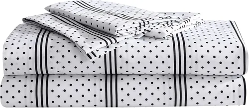 Miniatura 21 de Betsey Johnson - Sábanas de cama King, ropa de cama suave y ligera, resistente a la decoloración y a las arrugas (leopardo, King)