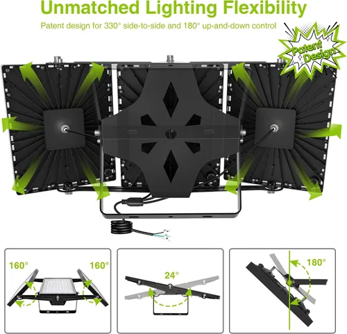 Miniatura 29 de STASUN - Luz de inundación LED para exteriores, 150 W, 15000 lúmenes, 6000 K, luz blanca IP66, impermeable, luz de estacionamiento comercial, 3