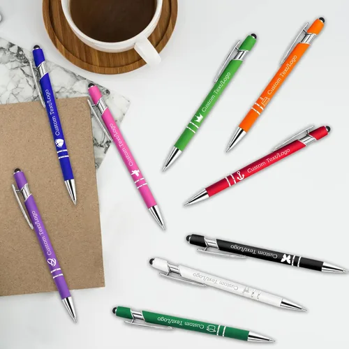 Miniatura 6 de Bolígrafos personalizados personalizados con nombre y logotipo, bolígrafo grabado, bolígrafos personalizados para oficina, negocios, lápiz
