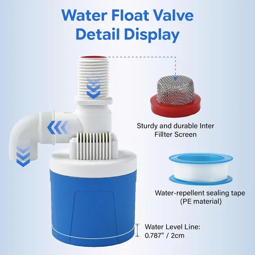 Miniatura 4 de 2 Válvulas de flotador de pulso de agua de entrada superior de 1/2 pulgada, sistema de control automático de agua Aquapulse, mini válvulas