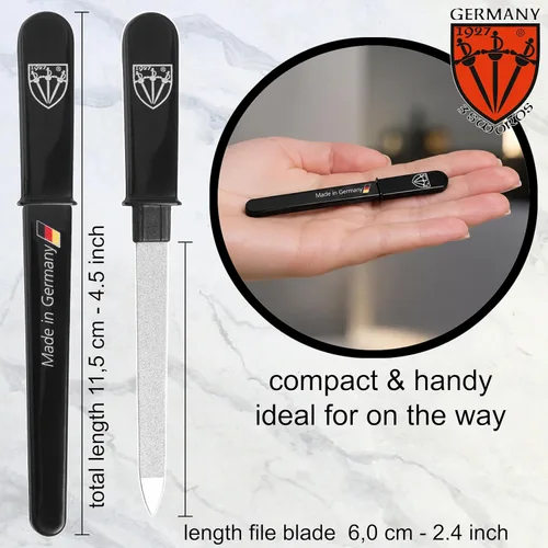 Miniatura 5 de 3 Espadas Alemania Zafiro Metal Pocket Nail File Manicura Viaje 1 PIEZA