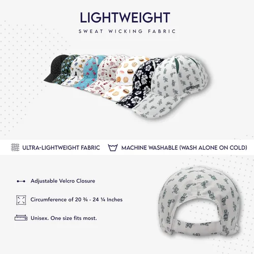 Miniatura 6 de Sprints Race Day Performance - Gorra deportiva ligera, de secado rápido, talla única, unisex
