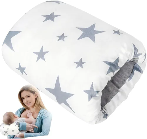 Miniatura 17 de Almohada de brazo de lactancia para bebé, almohadas de brazo de lactancia para lactancia materna, algodón suave para recién nacidos, más apoyo