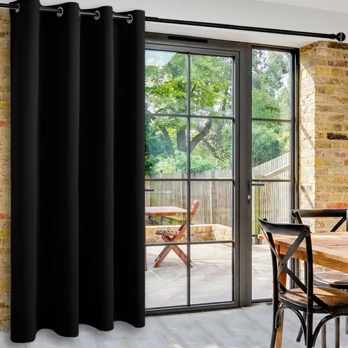 DWCN Cortina opaca divisora de habitación de privacidad total, cortinas térmicas para puerta de patio, sala de estar, separación de dormitorio y