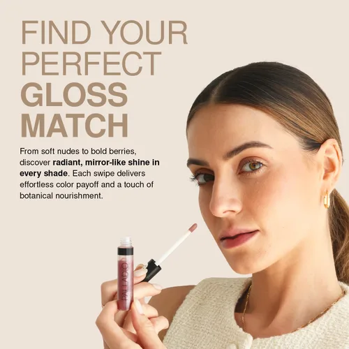 Miniatura 8 de Palladio Brillo de labios, brillo de labios no pegajoso, contiene vitamina E y aloe, ofrece un color intenso e hidratación, minimiza las arrugas
