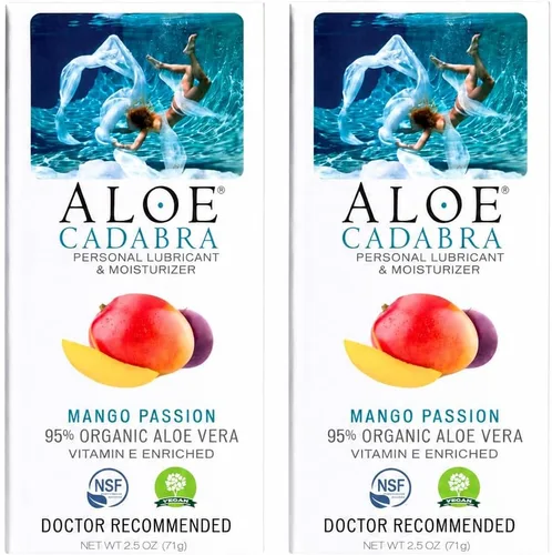 Miniatura 14 de Aloe Cadabra Lubricante personal con sabor e hidratante vaginal, lubricante orgánico de aloe comestible para hombres, mujeres y parejas, no mancha