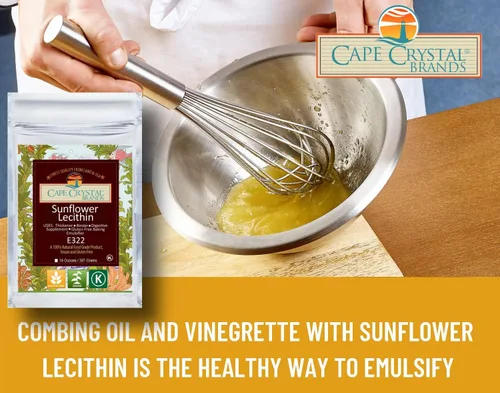 Miniatura 7 de Cape Crystal Polvo de lecitina de girasol 100% natural y sin gluten. Es la alternativa vegana y sin OMG al polvo de lecitina de soja (2 onzas)