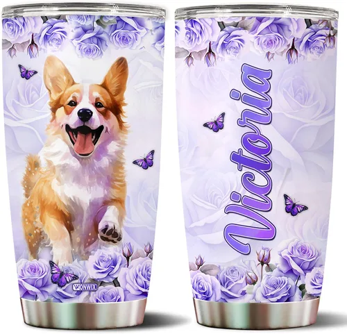 Miniatura 24 de Regalos personalizados de Beagle para mujeres, esposa, hija, mamá, niña, vaso de acero inoxidable aislado de 20 onzas, taza de viaje, taza de café