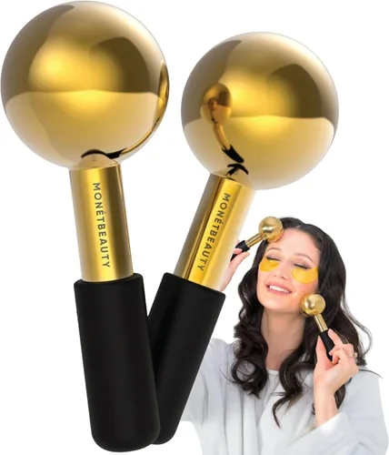 Miniatura 10 de MonétBeauty Globos de Hielo de Acero Inoxidable para Tratamientos Faciales (Plateado), Globos Criogénicos Duraderos que Reducen Instantáneamente