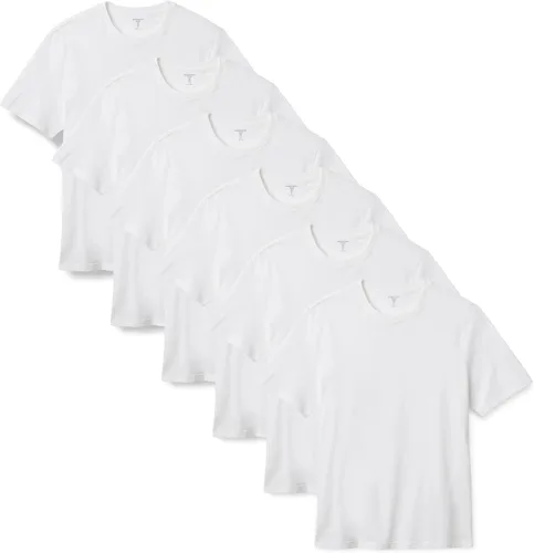 Miniatura 13 de Amazon Essentials Camiseta de manga corta con cuello redondo para hombre, ajuste regular, paquete de 6