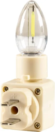 Miniatura 7 de Novelty Lights Lámpara LED copo de nieve blanco puro decoración de Navidad luz nocturna con enchufe giratorio