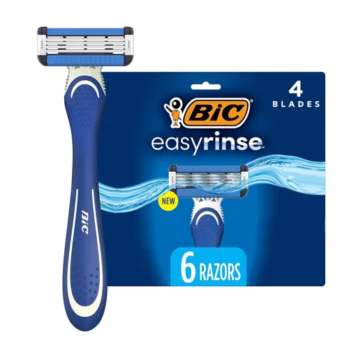 Miniatura 7 de BIC EasyRinse - Maquinillas de afeitar desechables antiobstrucción para un afeitado más suave con menos irritación, afeitadoras con 4 cuchillas, 2