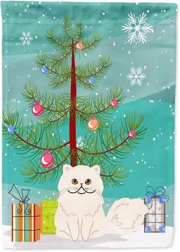 Miniatura 40 de Caroline's Treasures BB4411GF Bandera de jardín con diseño de gato abisinio con texto en inglés "Merry Christmas" para jardín, bandera decorativa