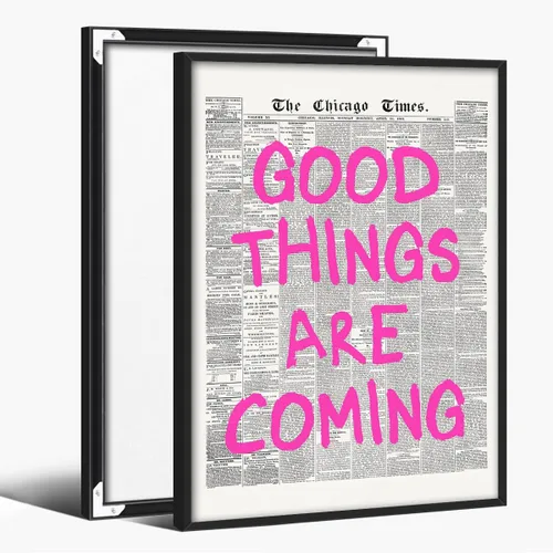 Miniatura 13 de Carteles de Periódico Retro para Estética de Habitación Todo es Justo en el Amor y la Poesía Arte de Pared Moderno y Preppy para Niñas Decoración
