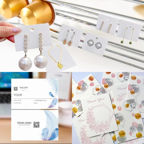Miniatura 4 de 100 hojas de cartulina blanca de 8.5 x 11 pulgadas papel certificado, papel de impresora de tarjetas blancas Goefun para invitaciones, menús, bodas