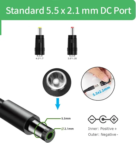 Miniatura 2 de Adaptador de fuente de alimentación de CA a CC 5V 3A, enchufe 0.217 in x 0.083 in, UL enumeró FCC