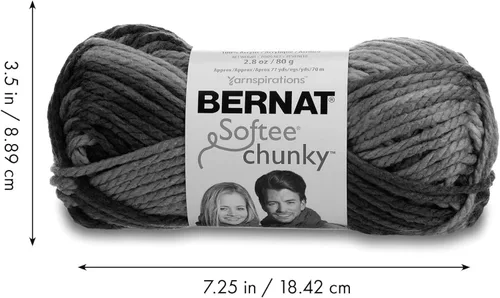 Miniatura 3 de Ovillo sólido Bernat Softee Chunky, Acrílico, Rojo Berry, Paquete de 1