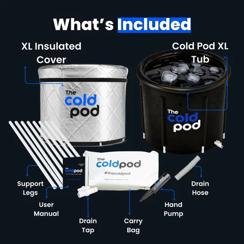 Miniatura 2 de The Cold Pod Paquete de Bañera de Inmersión en Frío XL Aislada - 116 Galones Bañera de Baño de Hielo Exterior con Cubierta Térmica Compatible