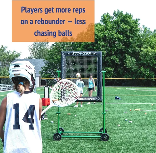 Miniatura 8 de Swax Lax Pelota de entrenamiento para Lacrosse - Práctica para interiores y exteriores con menos rebotes y menos pique