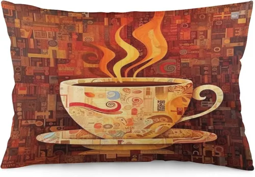 Miniatura 30 de Funda de almohada con sombrero de bruja con diseño de gato de 20 x 30 pulgadas, diseño de impresión de doble cara con cremallera invisible, Patrón 8