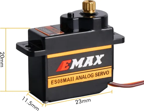 Miniatura 2 de ES08MA II 12g Mini Engranaje de Metal Analógico Servo A Prueba de Golpes Estable Compatible para Modelo RC Uno Pack De