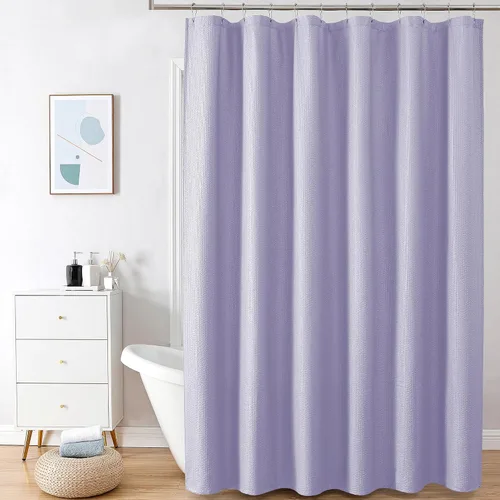 Miniatura 67 de OVZME Berry - Cortina de ducha extralarga verde de 96 pulgadas, cortina de baño de tela con textura en relieve 3D, cortina de baño grande para Verde