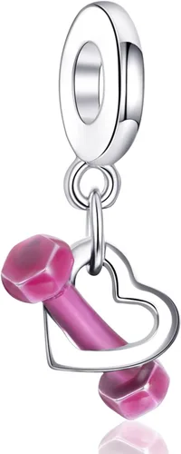 Annmors Dijes familiares de joyería para mujer, plata de ley 925, colgante con circonita cúbica, cuentas de joyería para niñas, regalos de bricolaje