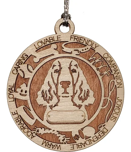 Miniatura 108 de Adorno de Navidad personalizado de madera para perro de 3 pulgadas, nombre y texto personalizables, hecho a mano en Estados Unidos, diseño de corte