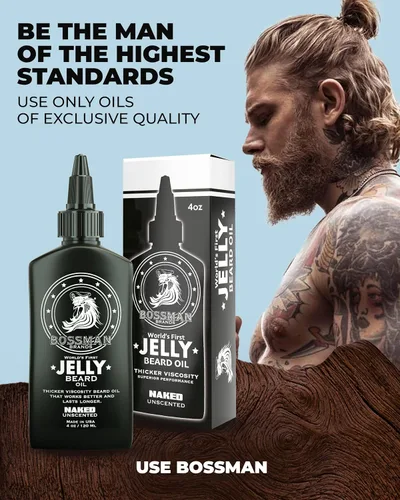 Miniatura 7 de Bossman Aceite en Gel para Barba para Hombres (4 oz, Naked - Sin Fragancia) – Suaviza, Hidrata y Acondiciona con Ingredientes Naturales