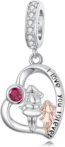 Miniatura 192 de PROESS Dije para padre, madre e hija, pulsera de plata de ley para pulseras, regalos de cumpleaños, día de San Valentín, para hija, madre, amante