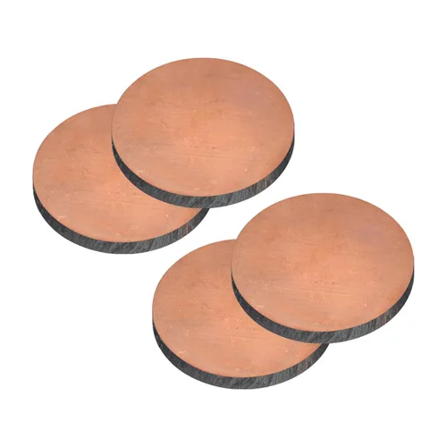 Miniatura 12 de uxcell Hoja de cobre puro, 4 piezas de 2 x 0.04 pulgadas, calibre 18 T2, placa redonda de metal de cobre para manualidades, reparaciones eléctricas