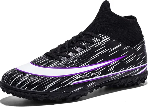 UYO Tacos de fútbol para hombre, zapatos de fútbol AGFG High-Tops con cordones antideslizantes