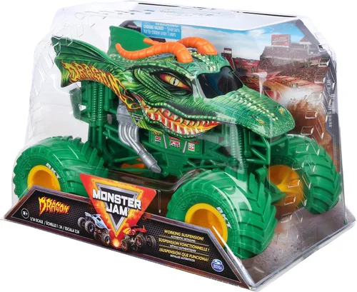 Miniatura 8 de Monster Jam, Camión Monstruo Dragón Oficial, Vehículo de Colección Fundido a Presión, Escala 1:24, Juguetes para Niños Varones de 3 Años en Adelante