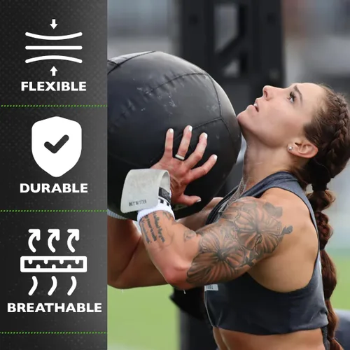 Miniatura 2 de Bear KompleX No Hole Pinnacle Hand Grips for Workouts, Pull-ups, Weightlifting, WOD Gymnastics, Crosstraining Palm Grips with Wrist Wraps, Hand