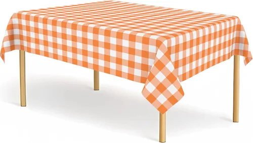 Miniatura 35 de Paquete de 2 manteles de plástico a cuadros en blanco y negro para fiestas, desechables de 54 x 108 pulgadas, mantel rectangular con bandera a