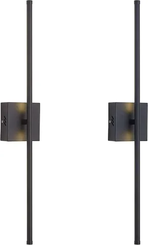 Miniatura 12 de KARTOOSH Juego de dos apliques de pared modernos, apliques de pared regulables con cableado, rotación de 350°, lámparas de pared LED de latón