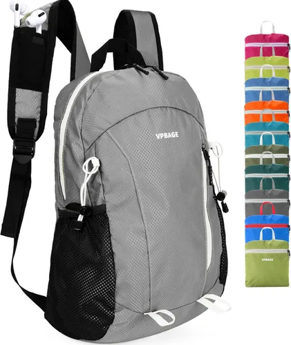 Miniatura 9 de VPBAGE Mochila de Senderismo Resistente al Agua de 15L, Mochila Pequeña de Viaje al Aire Libre, Mochila Ligera de Día con Bucles para Herramientas