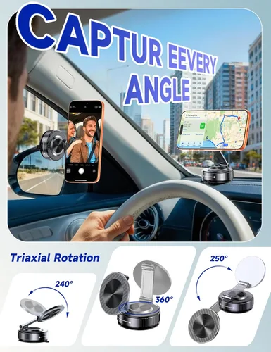 Miniatura 6 de Magsafe - Soporte magnético de teléfono para tu automóvil [105 + libras de succión y 3800 gf magnético] Soporte de teléfono ajustable de 360°
