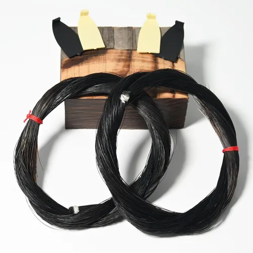 Miniatura 6 de 2 Hanks - Arco de violonchelo de 29 pulgadas de pelo natural de caballo mongol para 4/4 arco de violonchelo herramientas accesorios conjuntos Blanco