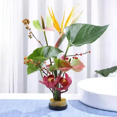Miniatura 4 de Flower Frog - Soporte de acero inoxidable para arreglos florales (2.4 pulgadas)